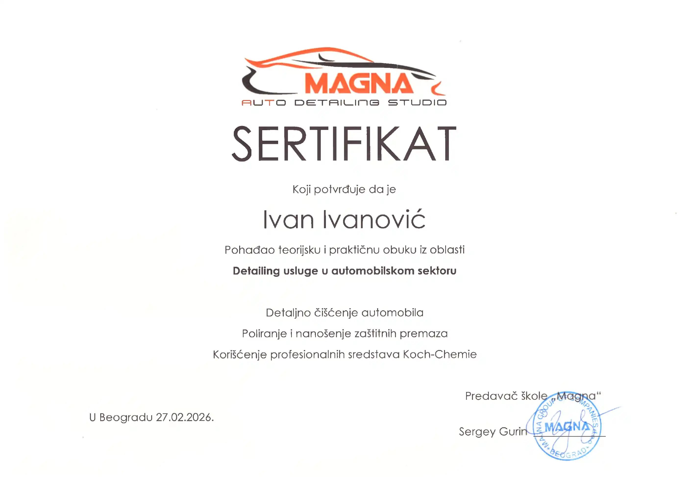 Certificate 1